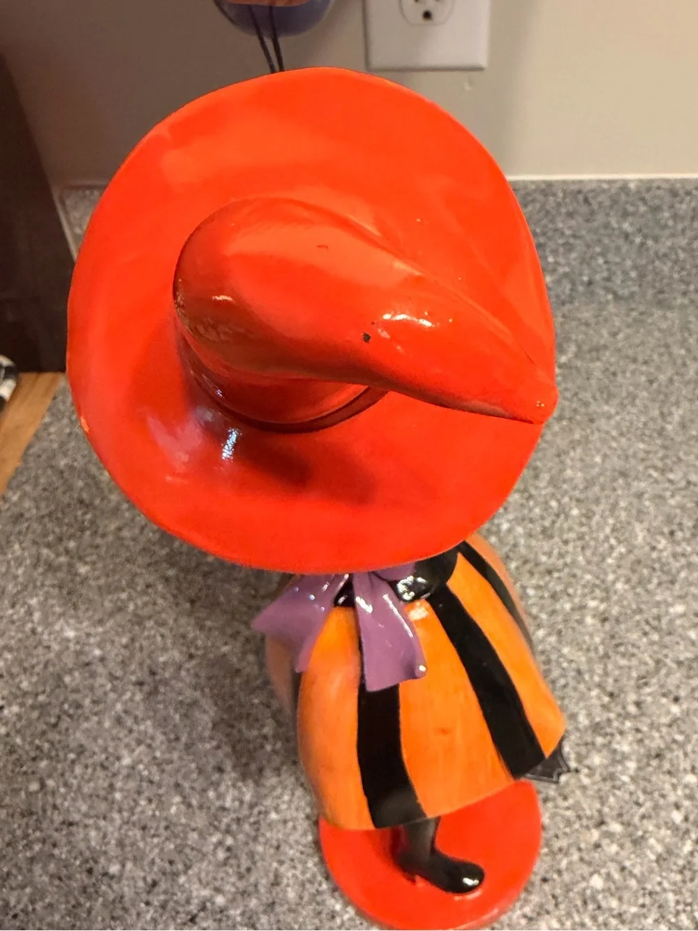 Bella Luxx Orange & Black Witch Figurine with Festive Balloons
